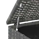 Kutija za vrtne jastuke od PE ratana 100 x 97,5 x 104 cm siva 317228