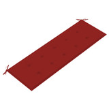Klupa Batavia s crvenim jastukom 150 cm od masivne tikovine 3100832 Klupa Batavia s crvenim jastukom 150 cm od masivne tikovine 3100832