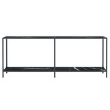 Konzolni stol crni 200 x 35 x 75,5 cm od kaljenog stakla 331709 Konzolni stol crni 200 x 35 x 75,5 cm od kaljenog stakla 331709