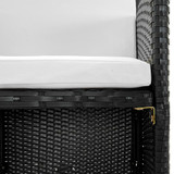 5-dijelni vrtni blagovaonski set od poliratana s jastucima crni 43898 5-dijelni vrtni blagovaonski set od poliratana s jastucima crni 43898