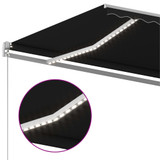 Automatska tenda sa senzorom za vjetar LED 5 x 3 m antracit 3069994