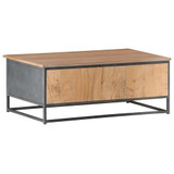 Stolić za kavu sivi 90 x 50 x 35 cm od masivnog bagremovog drva 323500