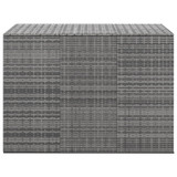 Kutija za vrtne jastuke od PE ratana 145 x 100 x 103 cm siva 317231