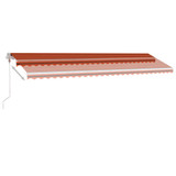 Samostojeća automatska tenda 600 x 350 cm narančasto-smeđa 3069690