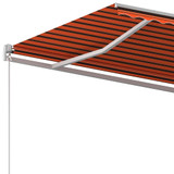 Automatska tenda sa stupovima 4 x 3 m narančasto-smeđa 3069950