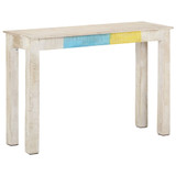 Konzolni stol bijeli 115 x 35 x 77 cm od grubog drva manga 323556 Konzolni stol bijeli 115 x 35 x 77 cm od grubog drva manga 323556