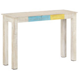 Konzolni stol bijeli 115 x 35 x 77 cm od grubog drva manga 323556 Konzolni stol bijeli 115 x 35 x 77 cm od grubog drva manga 323556