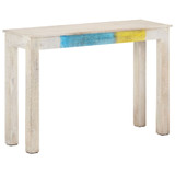 Konzolni stol bijeli 115 x 35 x 77 cm od grubog drva manga 323556 Konzolni stol bijeli 115 x 35 x 77 cm od grubog drva manga 323556