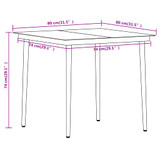 3-dijelni vrtni blagovaonski set crni 3099179