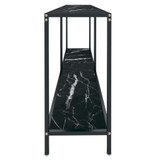 Konzolni stol crni 160 x 35 x 75,5 cm od kaljenog stakla 331701 Konzolni stol crni 160 x 35 x 75,5 cm od kaljenog stakla 331701