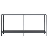 Konzolni stol crni 160 x 35 x 75,5 cm od kaljenog stakla 331699 Konzolni stol crni 160 x 35 x 75,5 cm od kaljenog stakla 331699