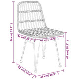 Vrtne stolice 2 kom crne 48 x 62 x 84 cm od PE ratana 319429