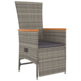 5-dijelni vrtni blagovaonski set sivi od poliratana 3157537