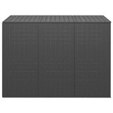 Kutija za vrtne jastuke od PE ratana 145 x 100 x 103 cm crna 317229