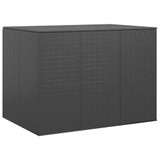 Kutija za vrtne jastuke od PE ratana 145 x 100 x 103 cm crna 317229 Kutija za vrtne jastuke od PE ratana 145 x 100 x 103 cm crna 317229