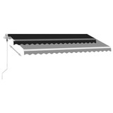 Automatska tenda sa senzorom za vjetar LED 450x300 cm antracit 3069574