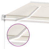 Automatska tenda sa senzorom za vjetar LED 500 x 300 cm krem 3069592