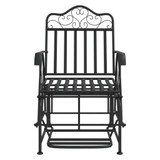 Klupa za ljuljanje 61 cm crna čelična 318834 Klupa za ljuljanje 61 cm crna čelična 318834