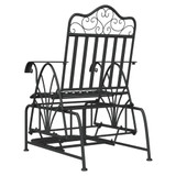 Klupa za ljuljanje 61 cm crna čelična 318834 Klupa za ljuljanje 61 cm crna čelična 318834