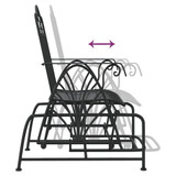 Klupa za ljuljanje 61 cm crna čelična 318834 Klupa za ljuljanje 61 cm crna čelična 318834