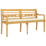 Klupa Batavia s krem jastukom 150 cm od masivne tikovine 3100843 Klupa Batavia s krem jastukom 150 cm od masivne tikovine 3100843