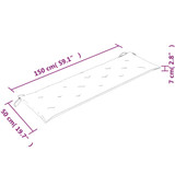 Klupa Batavia s krem jastukom 150 cm od masivne tikovine 3100843 Klupa Batavia s krem jastukom 150 cm od masivne tikovine 3100843