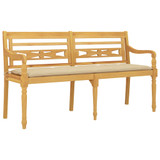 Klupa Batavia s bež jastukom 150 cm od masivne tikovine 3100844 Klupa Batavia s bež jastukom 150 cm od masivne tikovine 3100844