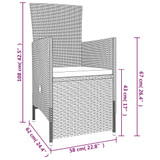 9-dijelni vrtni blagovaonski set s jastucima bež 3099466