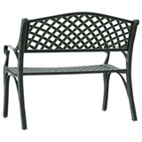 Vrtna klupa 102 cm od lijevanog aluminija zelena 317745 Vrtna klupa 102 cm od lijevanog aluminija zelena 317745