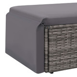 2-dijelna vrtna garnitura od poliratana s jastucima siva 44422