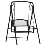 Klupa za ljuljanje 124 cm crna čelična 318832 Klupa za ljuljanje 124 cm crna čelična 318832