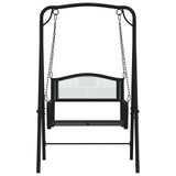 Klupa za ljuljanje 124 cm crna čelična 318832 Klupa za ljuljanje 124 cm crna čelična 318832