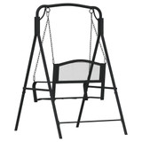 Klupa za ljuljanje 124 cm crna čelična 318832 Klupa za ljuljanje 124 cm crna čelična 318832