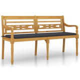Klupa Batavia s antracit jastukom 150 cm od masivne tikovine 3100826 Klupa Batavia s antracit jastukom 150 cm od masivne tikovine 3100826