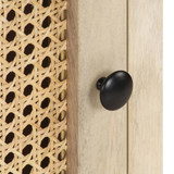 Noćni ormarić 40x30x50 cm masivno drvo manga i prirodna trska 323509