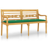 Klupa Batavia sa zelenim jastukom 150 cm od masivne tikovine 3100846 Klupa Batavia sa zelenim jastukom 150 cm od masivne tikovine 3100846