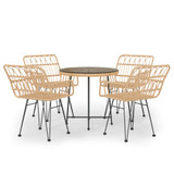 5-dijelni vrtni blagovaonski set od poliratana 3157841