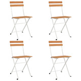 5-dijelni sklopivi bistro set masivno bagremovo drvo i čelik 3152100