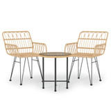 3-dijelni vrtni blagovaonski set od poliratana 3157829