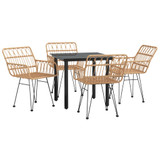 5-dijelni vrtni blagovaonski set od poliratana 3157860