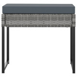 9-dijelni vrtni blagovaonski set od poliratana s jastucima sivi 313100