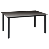 5-dijelni vrtni blagovaonski set crno-smeđi 3060072