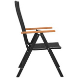 7-dijelni vrtni blagovaonski set crno-smeđi 3060073