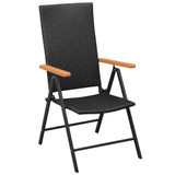 7-dijelni vrtni blagovaonski set crno-smeđi 3060074