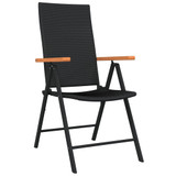 5-dijelni vrtni blagovaonski set crni 3099114