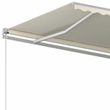 Automatska tenda na uvlačenje sa stupovima 6 x 3,5 m krem 3070087