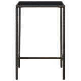 3-dijelni vrtni barski set od poliratana s jastucima smeđi 3064816