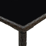 3-dijelni vrtni barski set od poliratana s jastucima smeđi 3064816