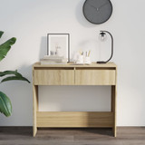 Konzolni stol boja hrasta sonome 89 x 41 x 76,5 cm čelični 809569 Konzolni stol boja hrasta sonome 89 x 41 x 76,5 cm čelični 809569