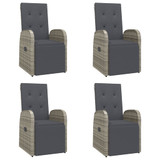 5-dijelni vrtni blagovaonski set sivi od poliratana 3157592